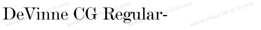 DeVinne CG Regular字体转换